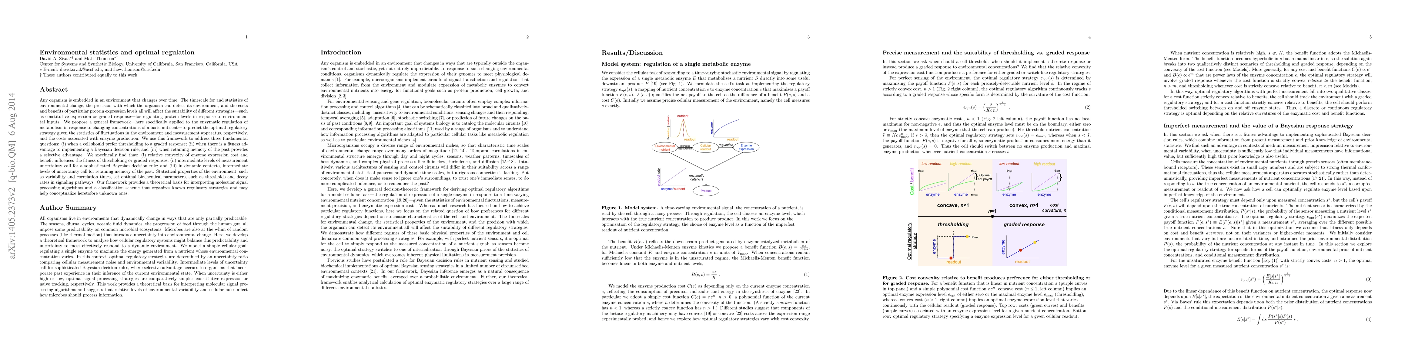 Thumbnail for Environmental statistics and optimal regulation
