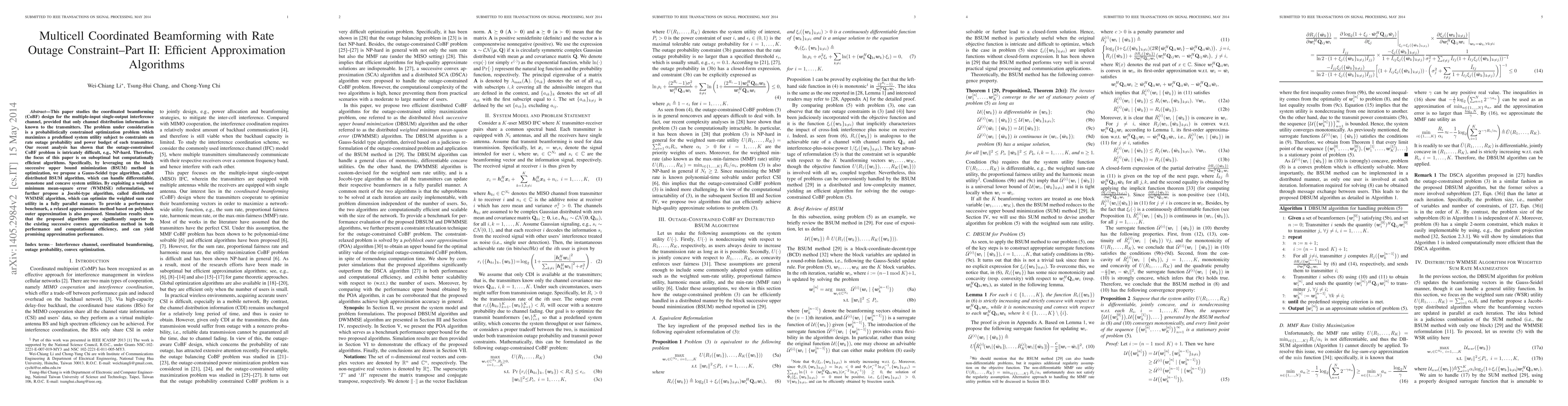 Thumbnail for Multicell Coordinated Beamforming with Rate Outage Constraint--Part II:
  Efficient Approximation Algorithms