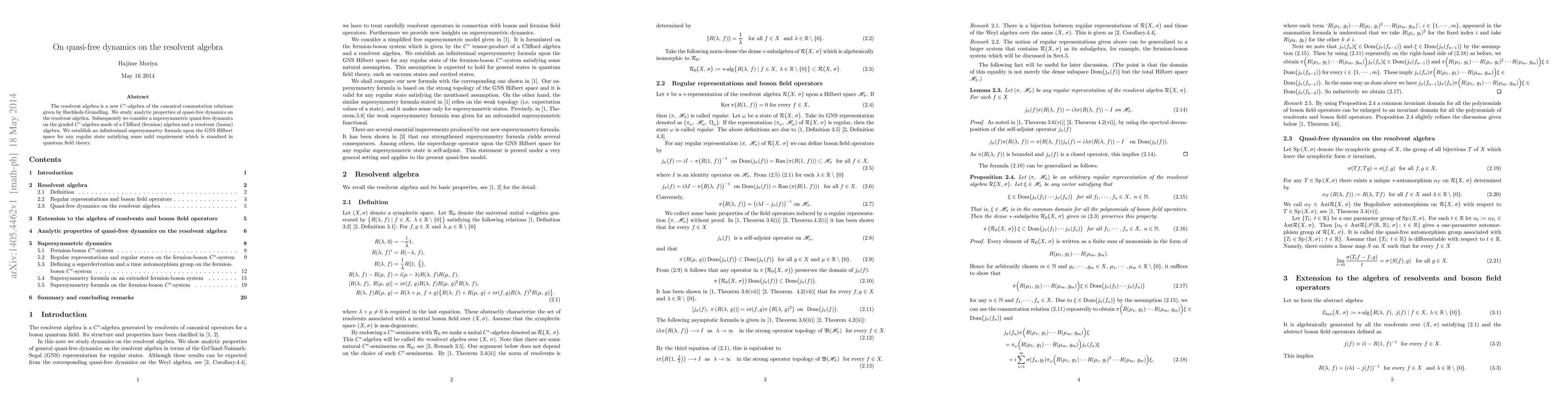 Thumbnail for On quasi-free dynamics on the resolvent algebra
