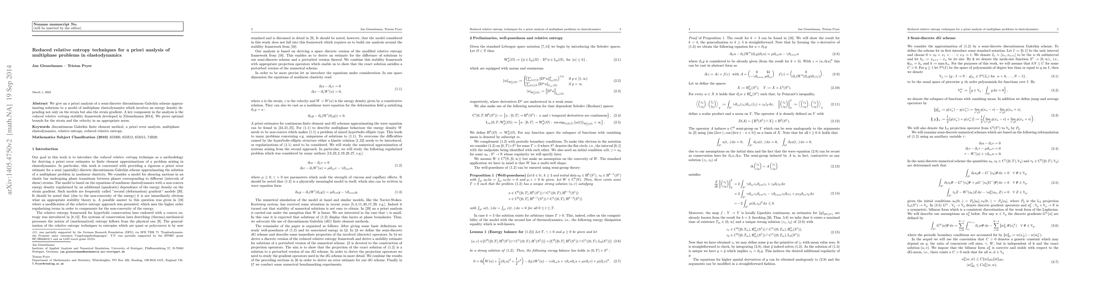 Thumbnail for Reduced relative entropy techniques for a priori analysis of multiphase
  problems in elastodynamics