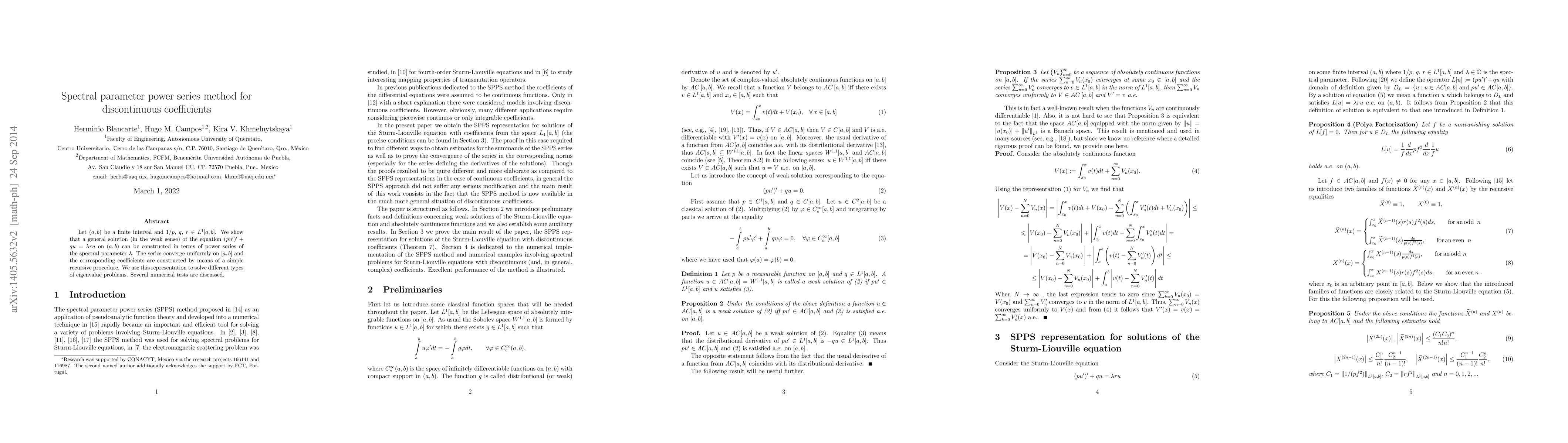 Thumbnail for Spectral parameter power series method for discontinuous coefficients