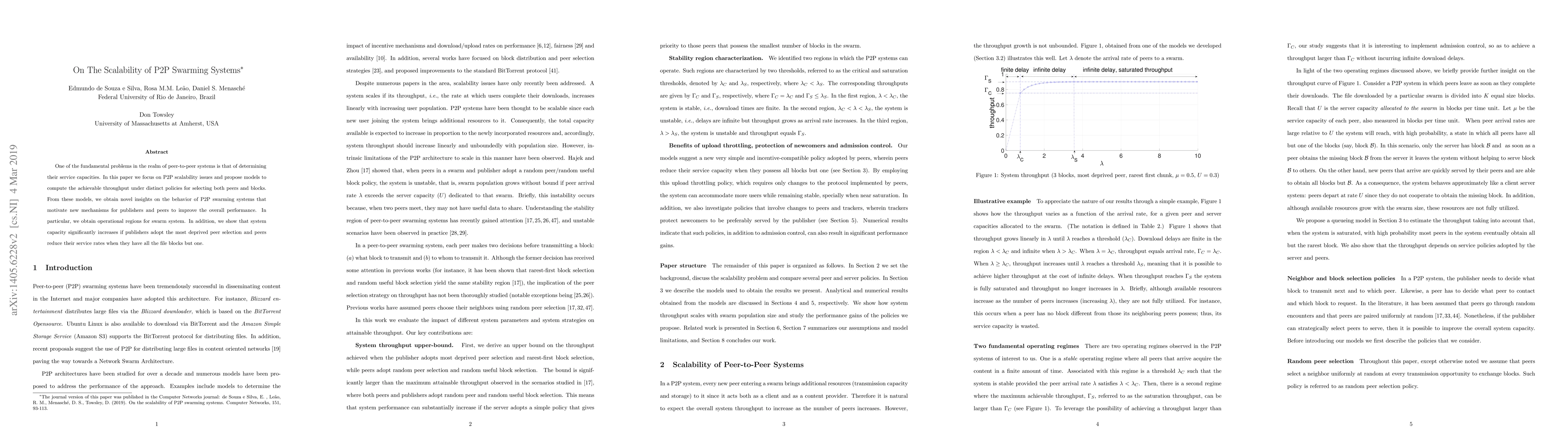 Thumbnail for On The Scalability of P2P Swarming Systems