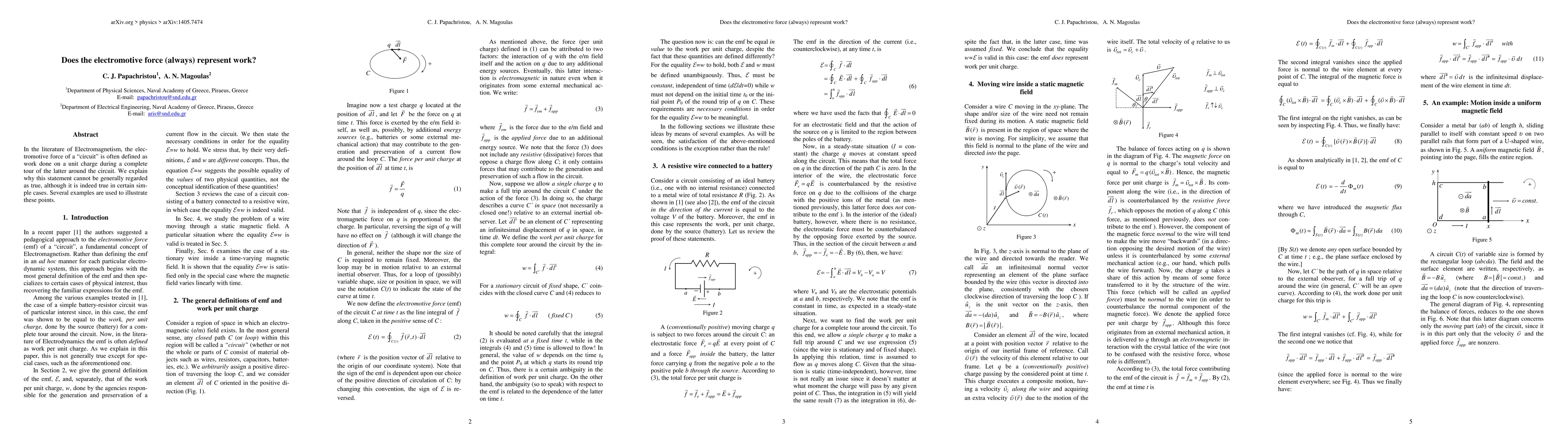 Thumbnail for Does the electromotive force (always) represent work?