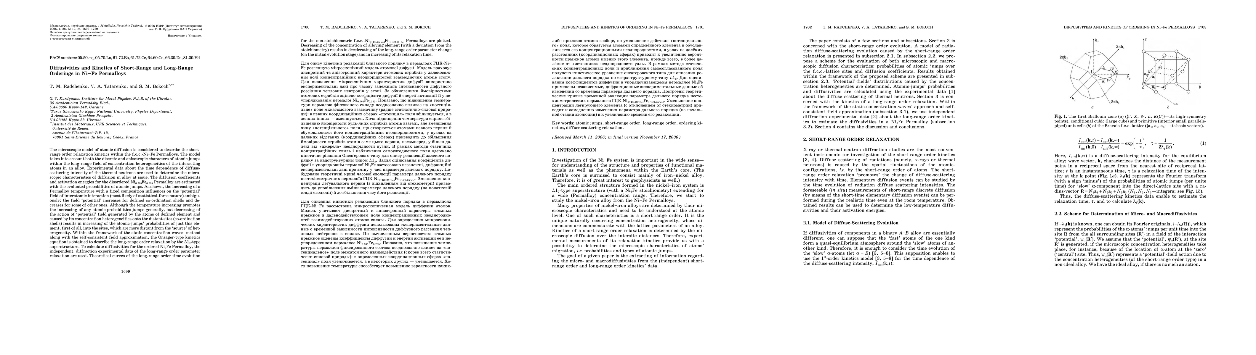 Thumbnail for Diffusivities and kinetics of short-range and long-range orderings in
  Ni-Fe permalloys