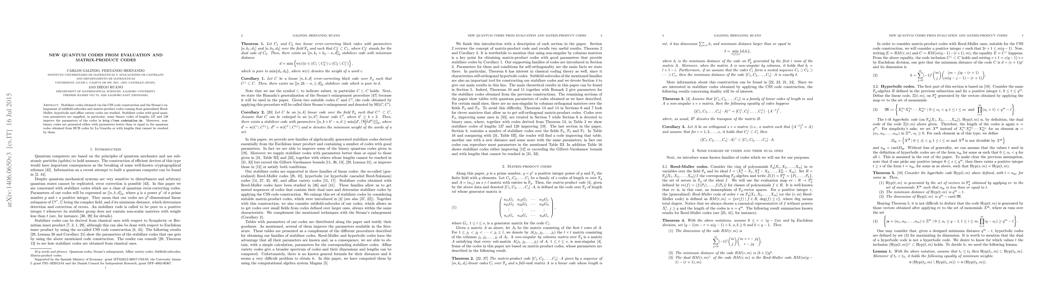 Thumbnail for New Quantum Codes from Evaluation and Matrix-Product Codes