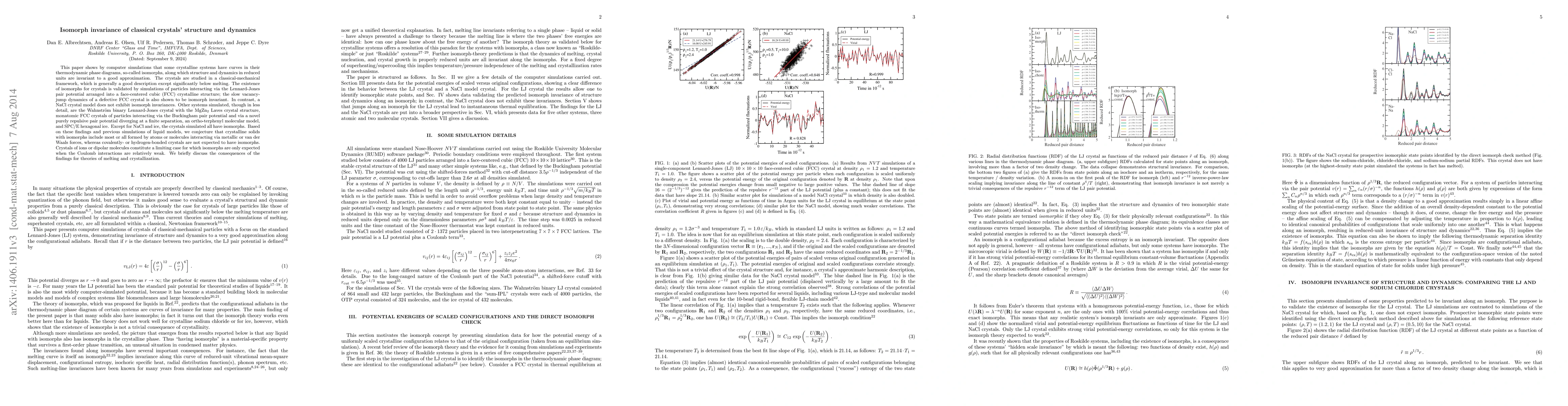 Thumbnail for Isomorph invariance of classical crystals' structure and dynamics