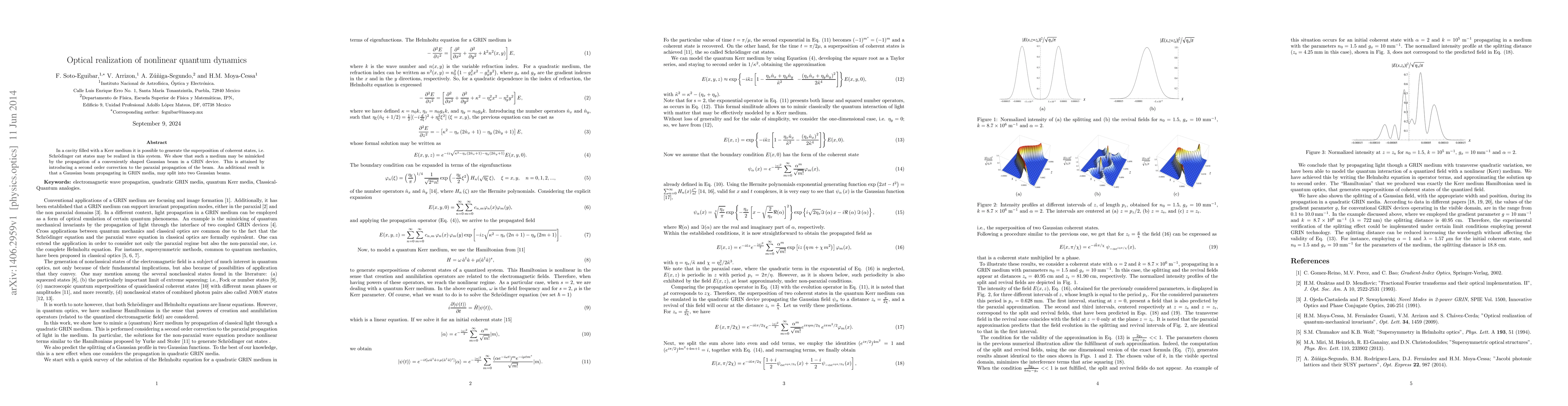 Thumbnail for Optical realization of nonlinear quantum dynamics