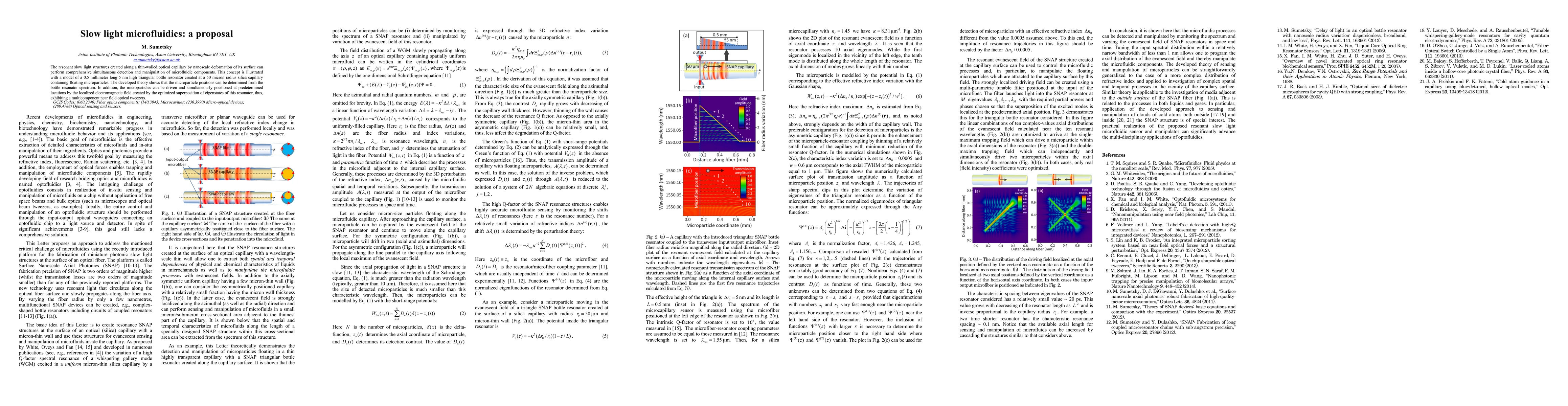 Thumbnail for Slow light microfluidics: a proposal