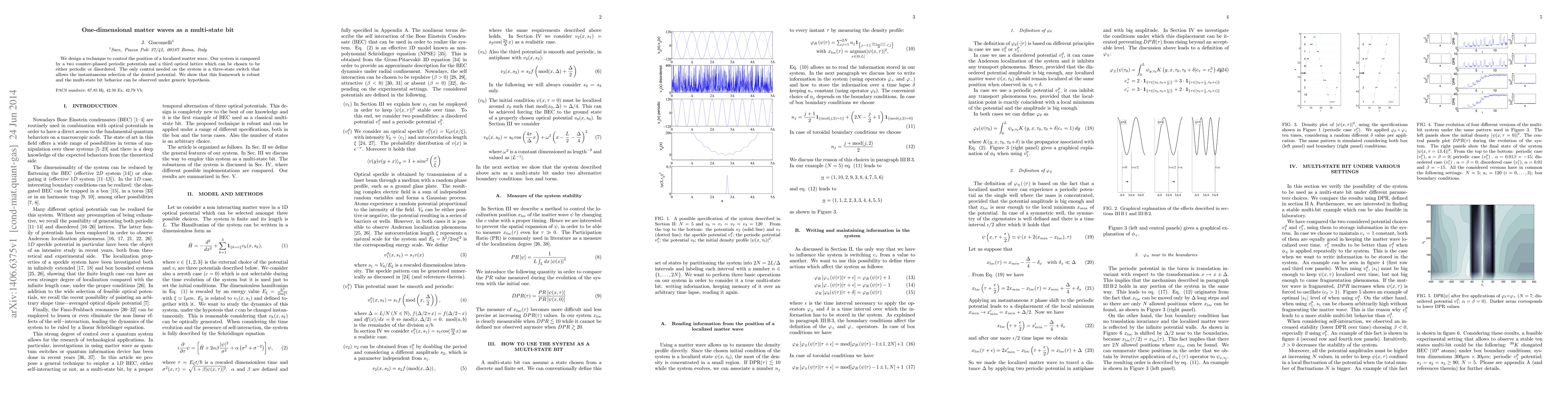 Thumbnail for One-dimensional matter waves as a multi-state bit