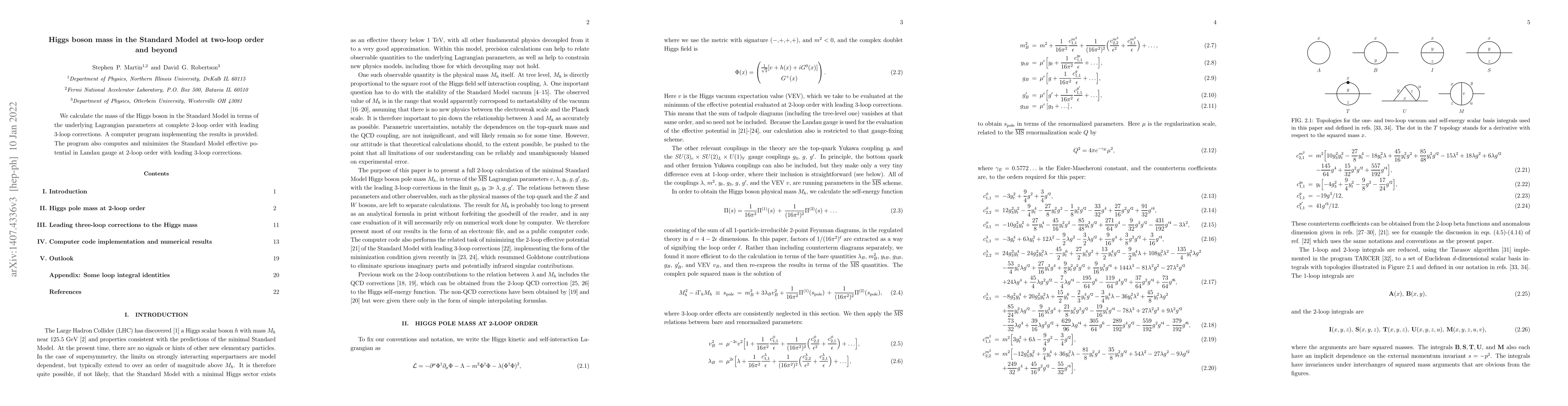 Thumbnail for Higgs boson mass in the Standard Model at two-loop order and beyond