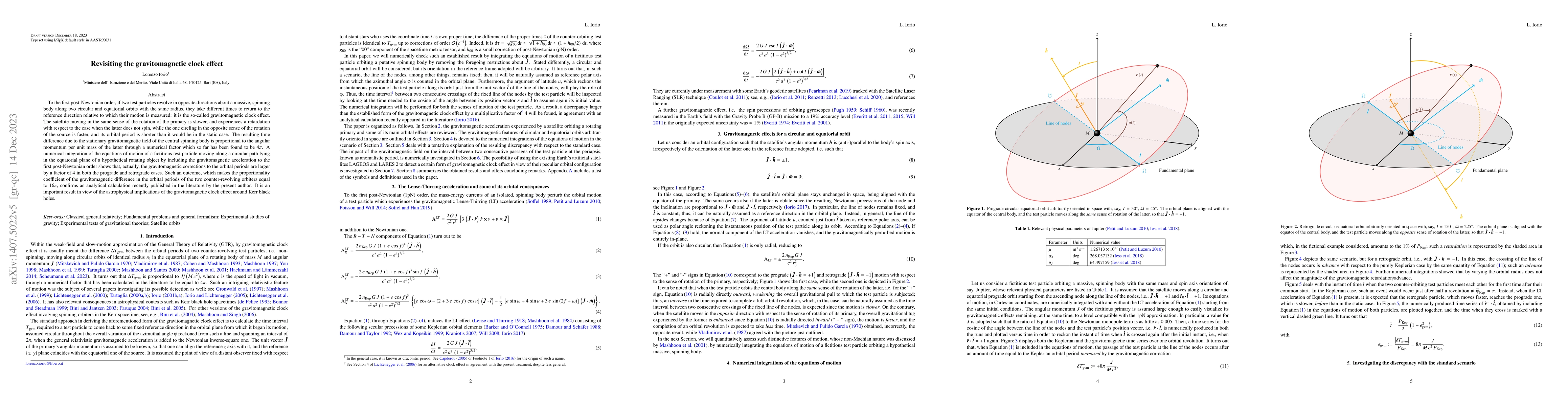 Thumbnail for Revisiting the gravitomagnetic clock effect