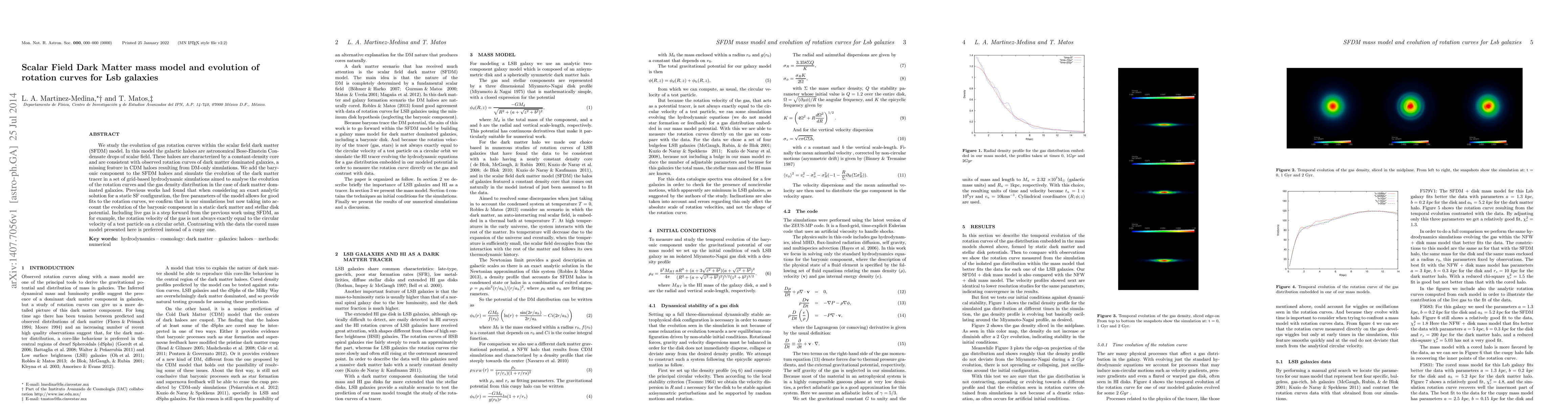 Thumbnail for Scalar Field Dark Matter mass model and evolution of rotation curves for
  Lsb galaxies