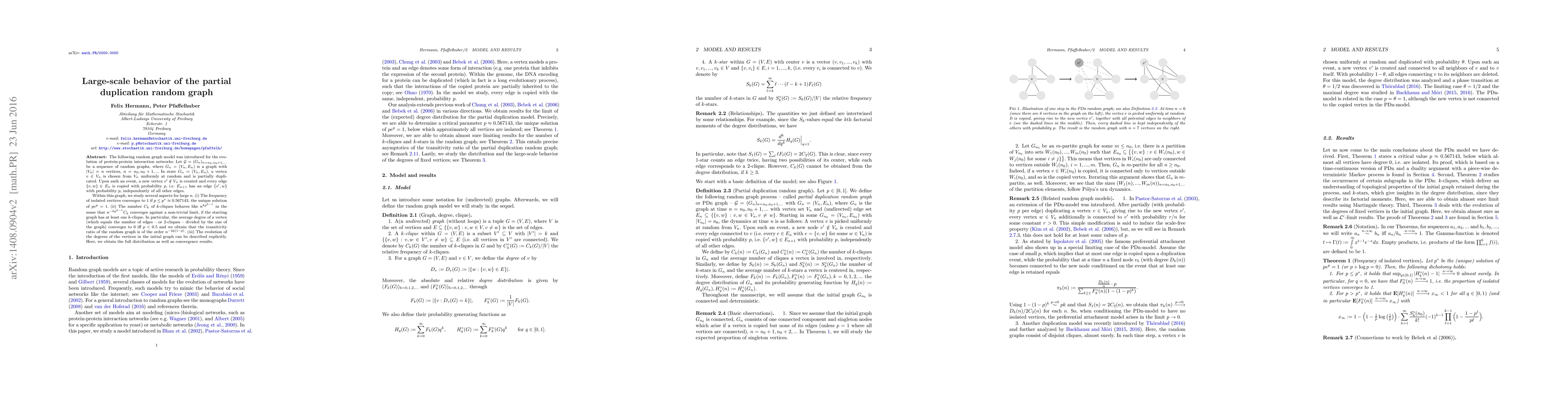 Thumbnail for Large-scale behavior of the partial duplication random graph