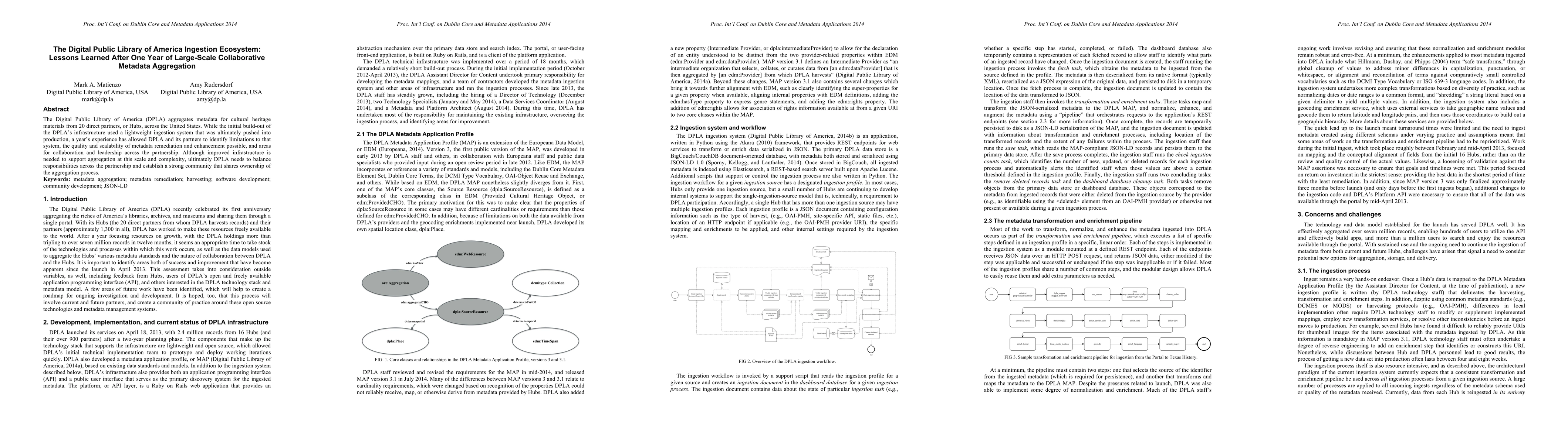 Thumbnail for The Digital Public Library of America Ingestion Ecosystem: Lessons
  Learned After One Year of Large-Scale Collaborative Metadata Aggregation