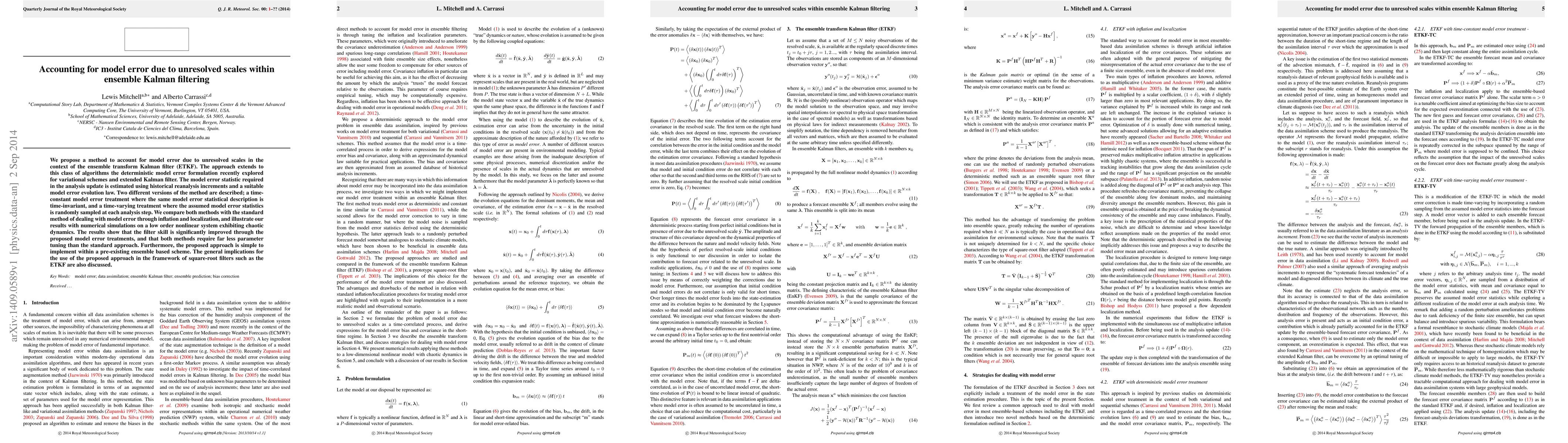 Thumbnail for Accounting for model error due to unresolved scales within ensemble
  Kalman filtering