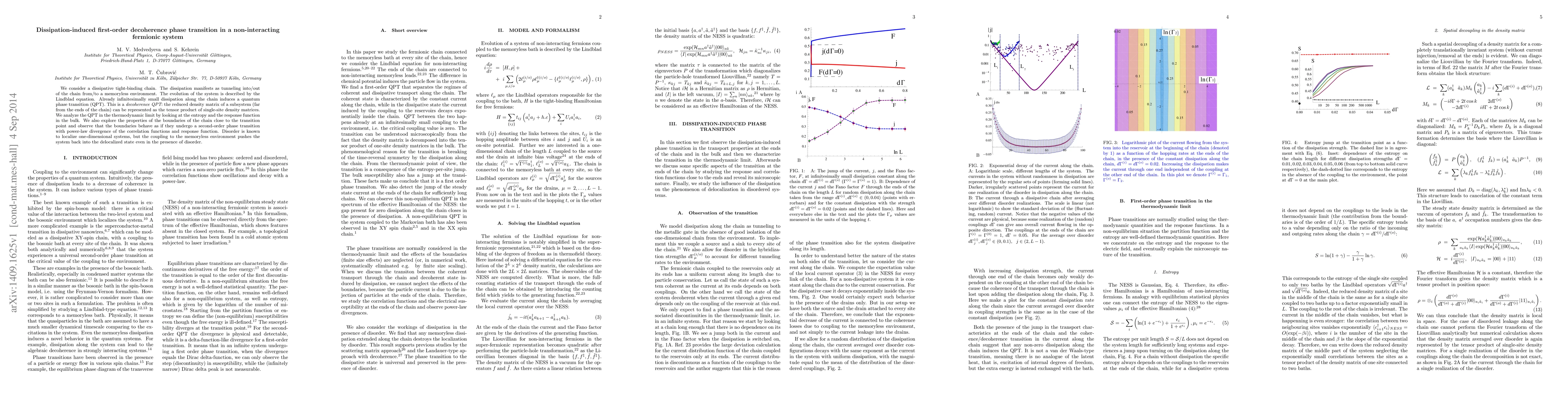 Thumbnail for Dissipation-induced first-order decoherence phase transition in a
  non-interacting fermionic system