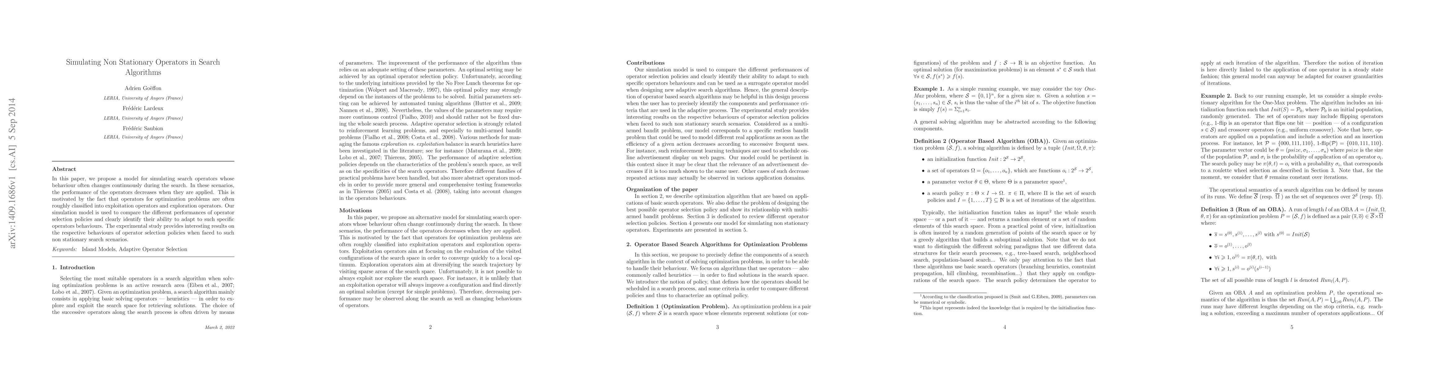 Thumbnail for Simulating Non Stationary Operators in Search Algorithms