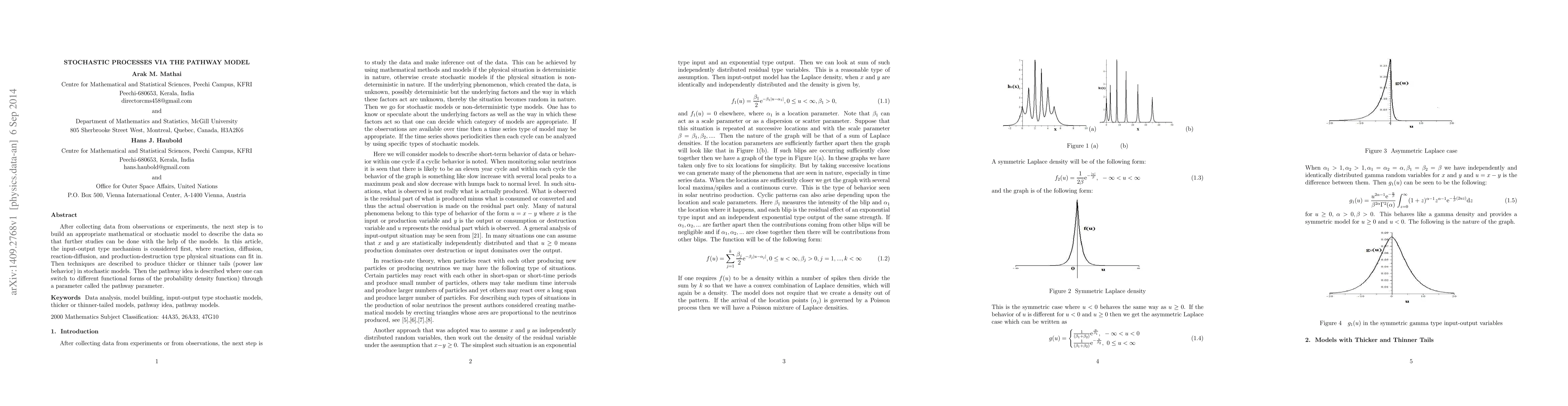 Thumbnail for Stochastic processes via the pathway model