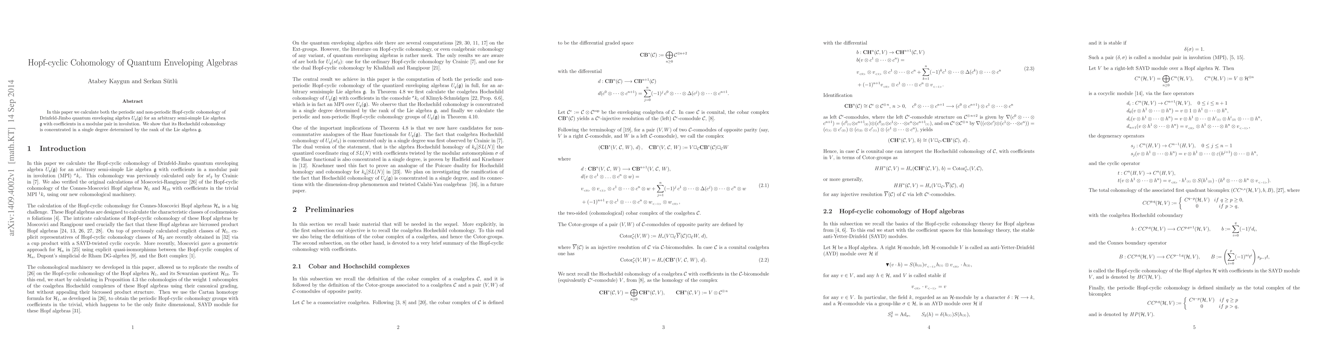 Thumbnail for Hopf-cyclic Cohomology of Quantum Enveloping Algebras