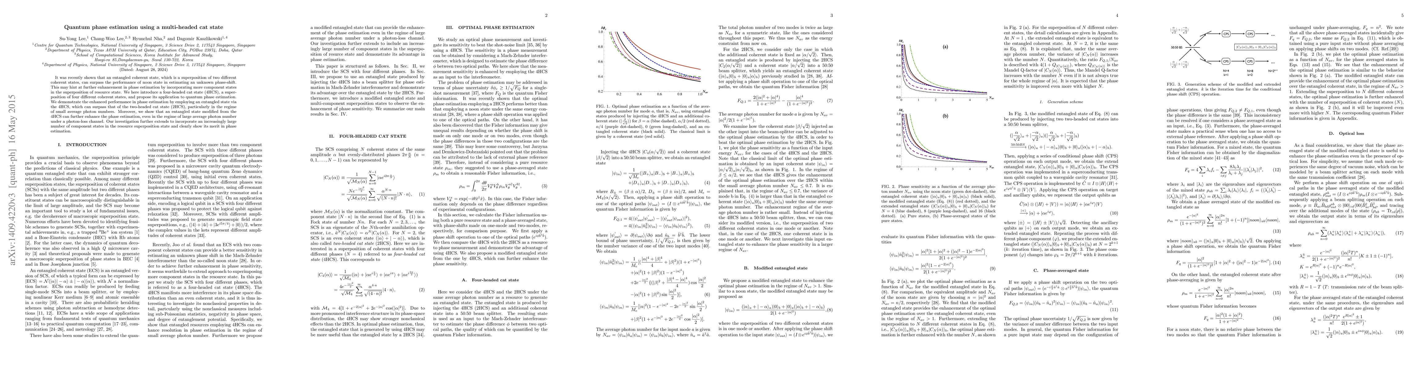 Thumbnail for Quantum phase estimation using a multi-headed cat state
