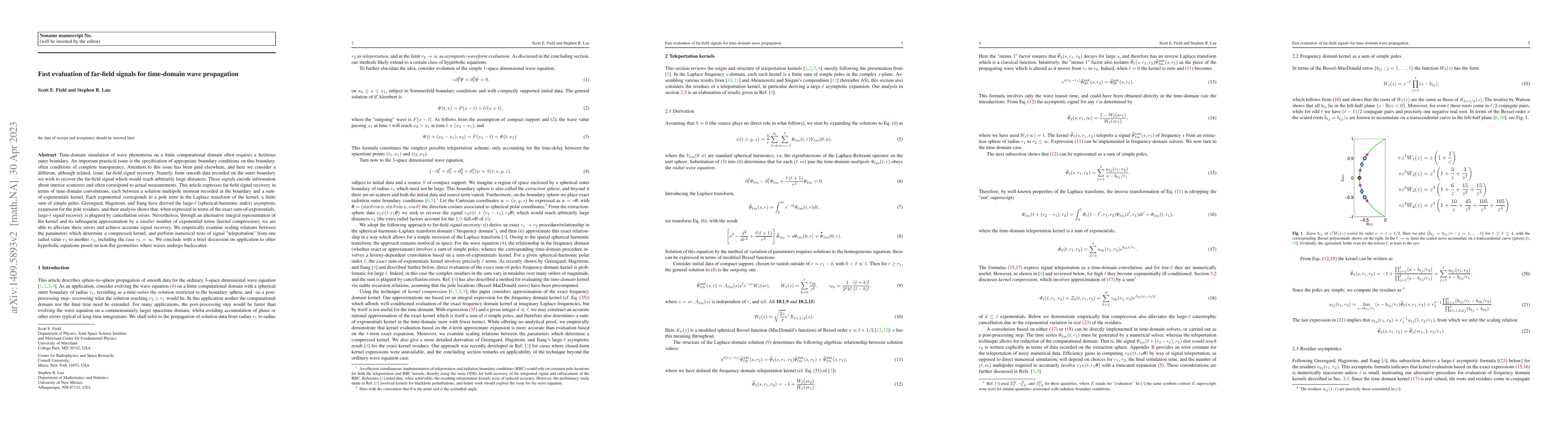 Thumbnail for Fast evaluation of far-field signals for time-domain wave propagation