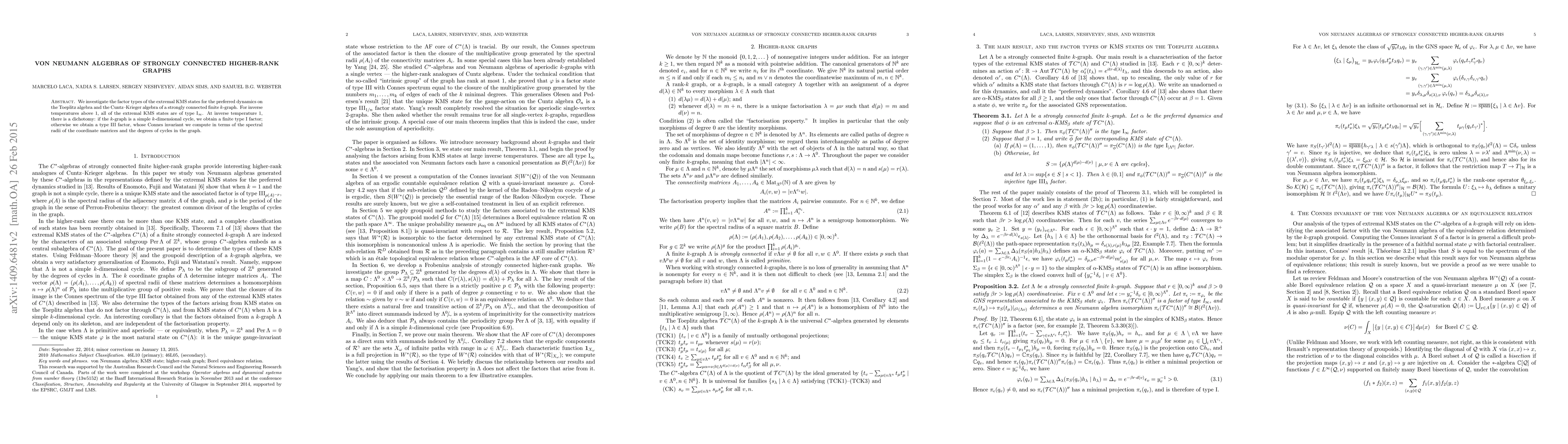 Thumbnail for von Neuman algebras of strongly connected higher-rank graphs