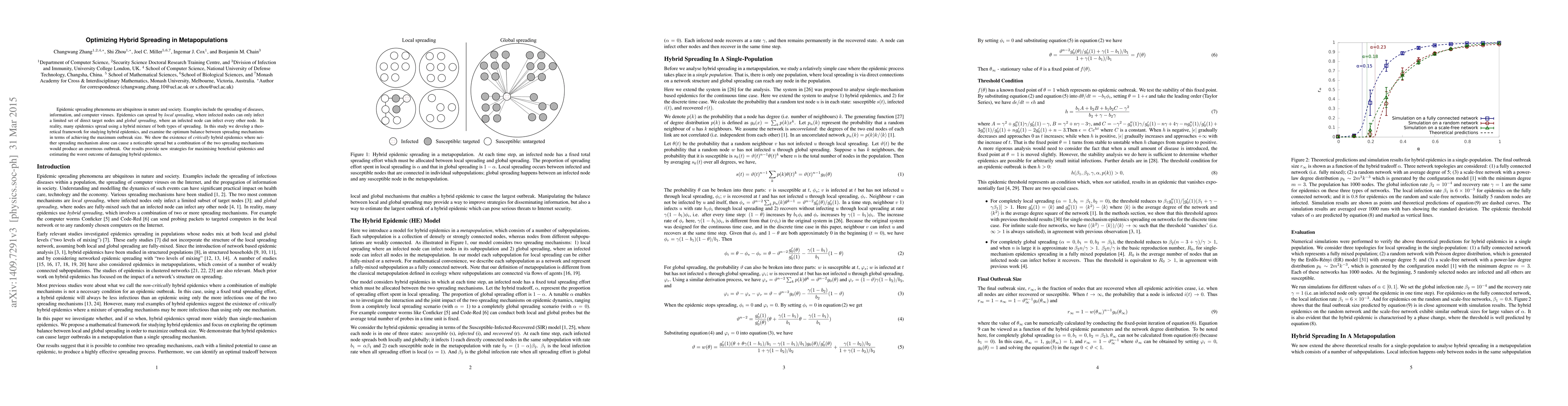 Thumbnail for Optimizing Hybrid Spreading in Metapopulations