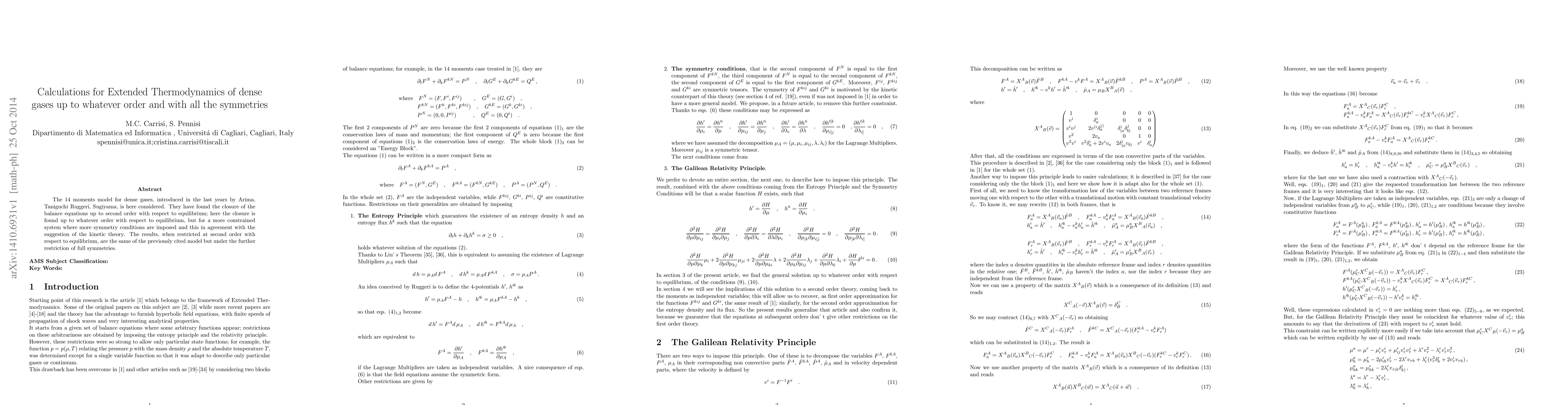 Thumbnail for Calculations for Extended Thermodynamics of dense gases up to whatever
  order and with all the symmetries
