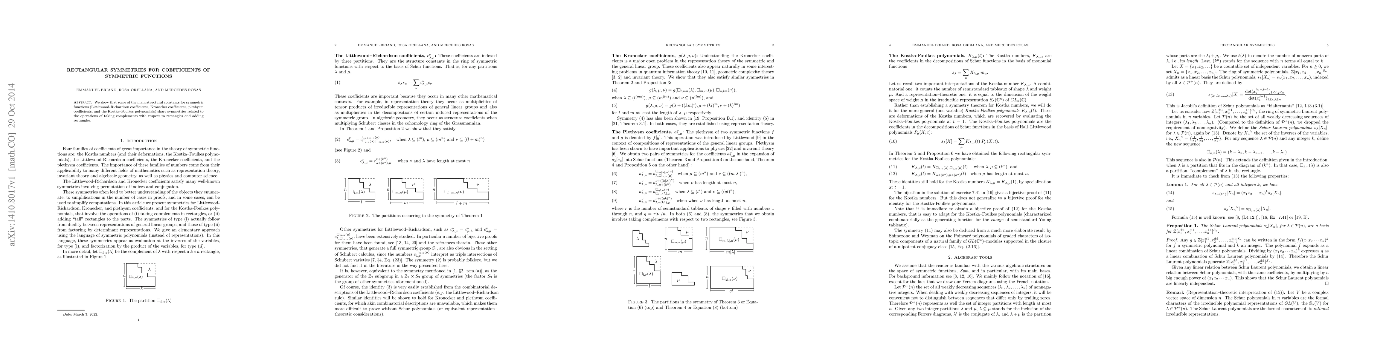 Thumbnail for Rectangular symmetries for coefficients of symmetric functions