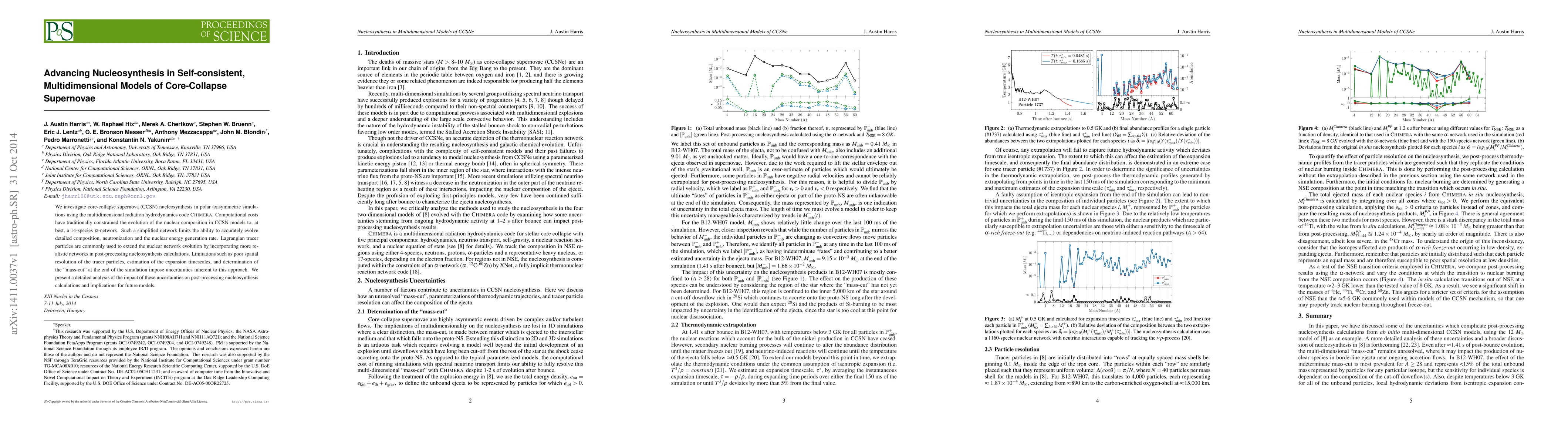 Thumbnail for Advancing Nucleosynthesis in Self-consistent, Multidimensional Models of
  Core-Collapse Supernovae