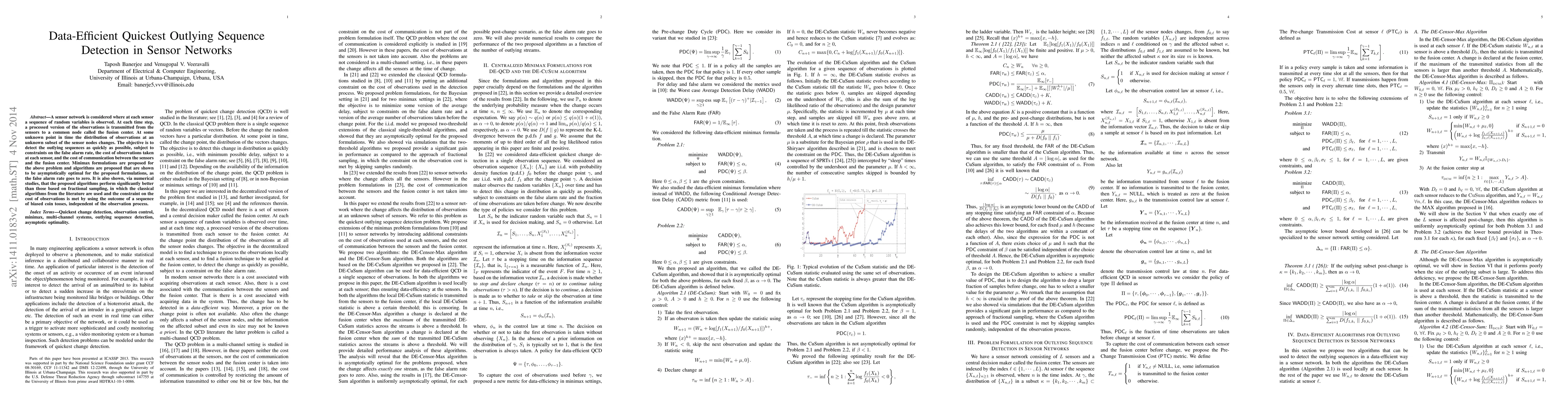 Thumbnail for Data-Efficient Quickest Outlying Sequence Detection in Sensor Networks