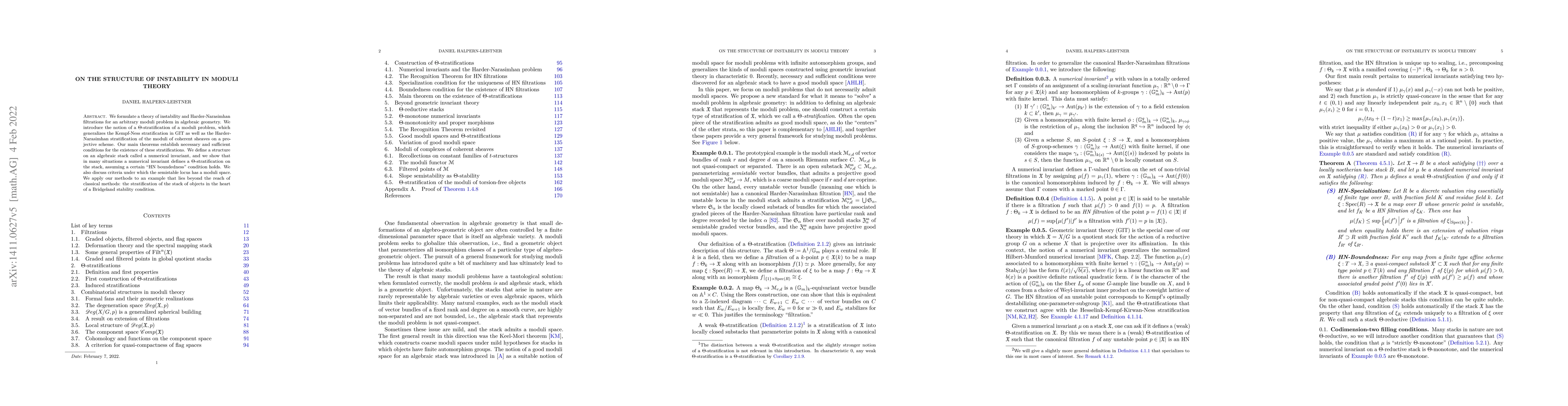 Thumbnail for On the structure of instability in moduli theory
