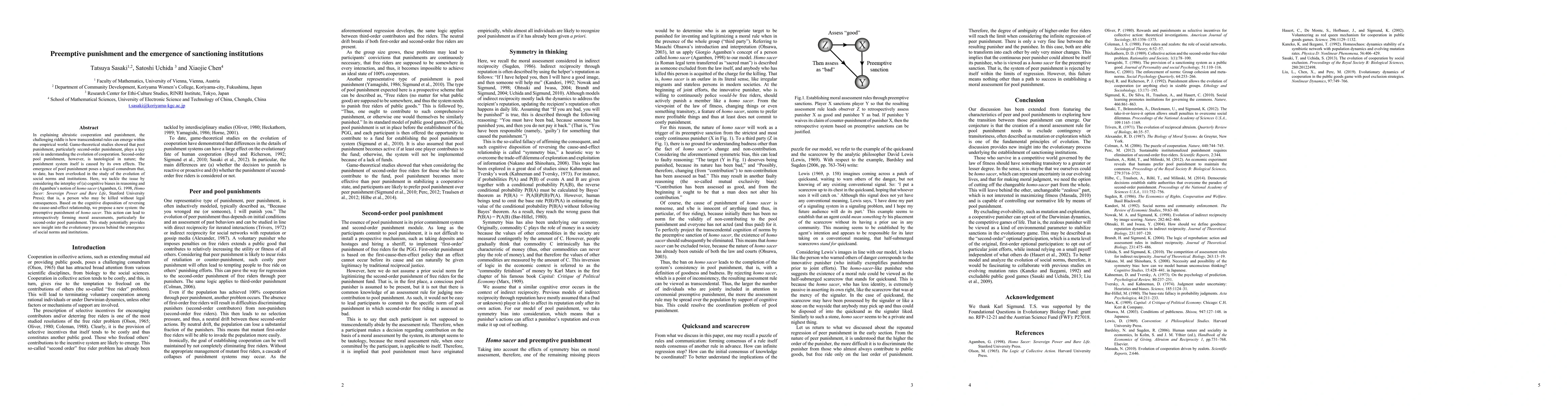 Thumbnail for Preemptive punishment and the emergence of sanctioning institutions