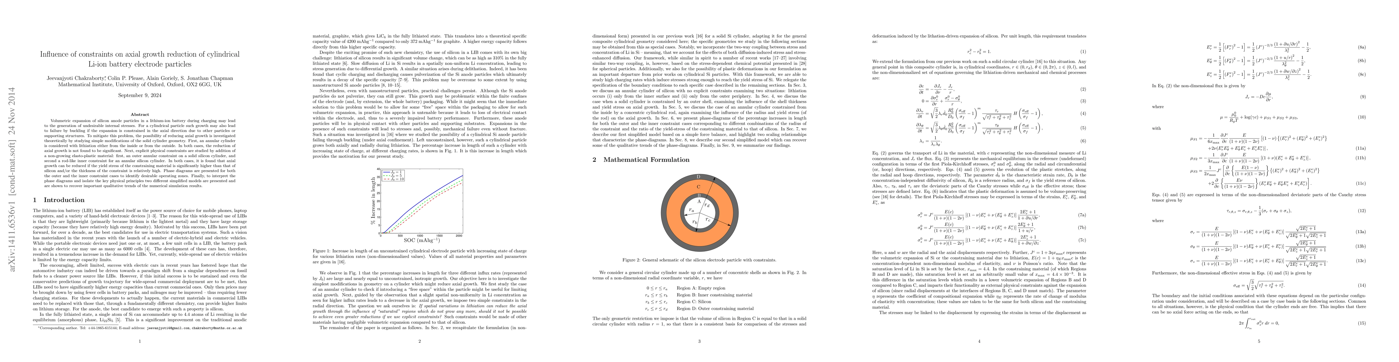 Thumbnail for Influence of constraints on axial growth reduction of cylindrical Li-ion
  battery electrode particles