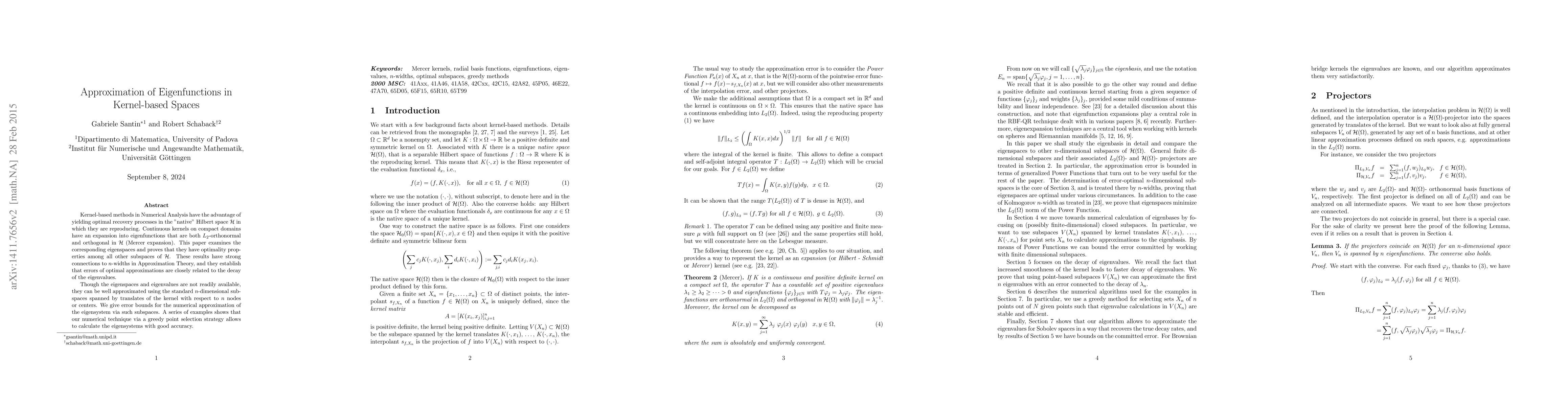 Thumbnail for Approximation of Eigenfunctions in Kernel-based Spaces