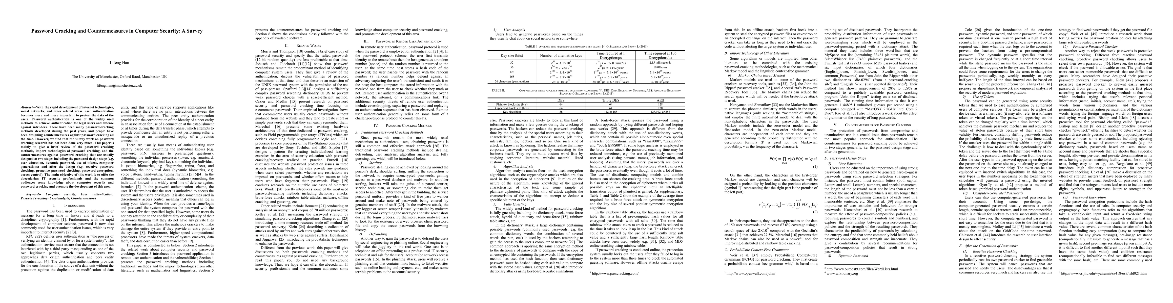 Thumbnail for Password Cracking and Countermeasures in Computer Security: A Survey