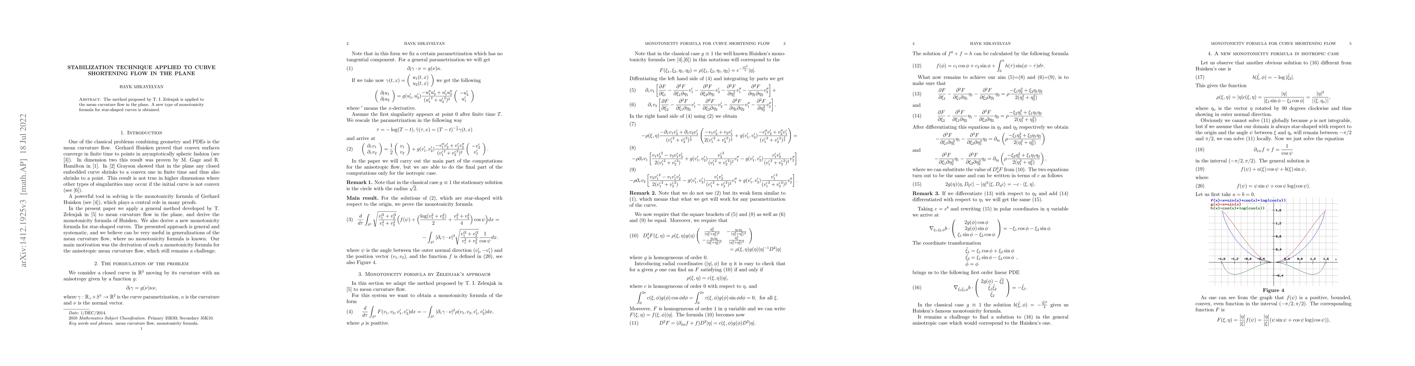 Thumbnail for Stabilization technique applied to curve shortening flow in the plane