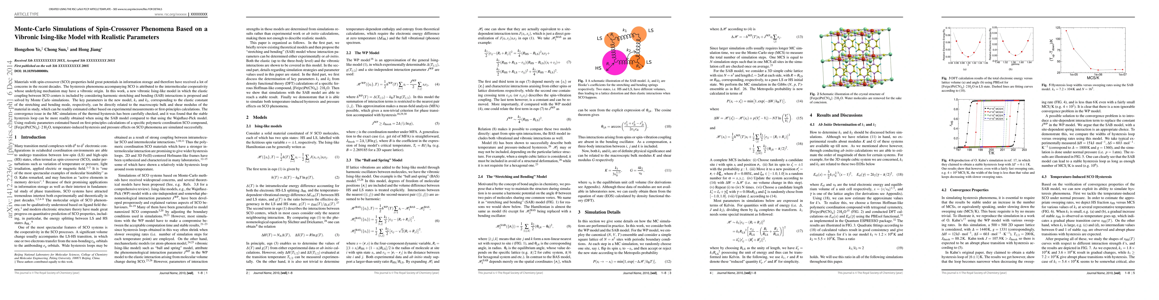 Thumbnail for Monte-Carlo Simulations of Spin-Crossover Phenomena Based on a Vibronic
  Ising-like Model with Realistic Parameters