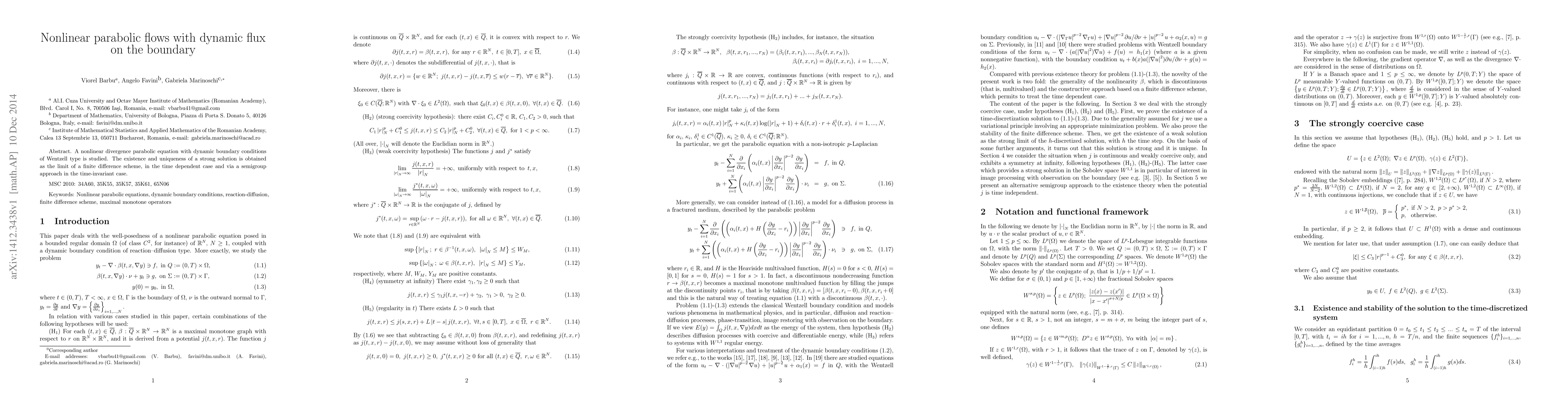 Thumbnail for Nonlinear parabolic flows with dynamic flux on the boundary