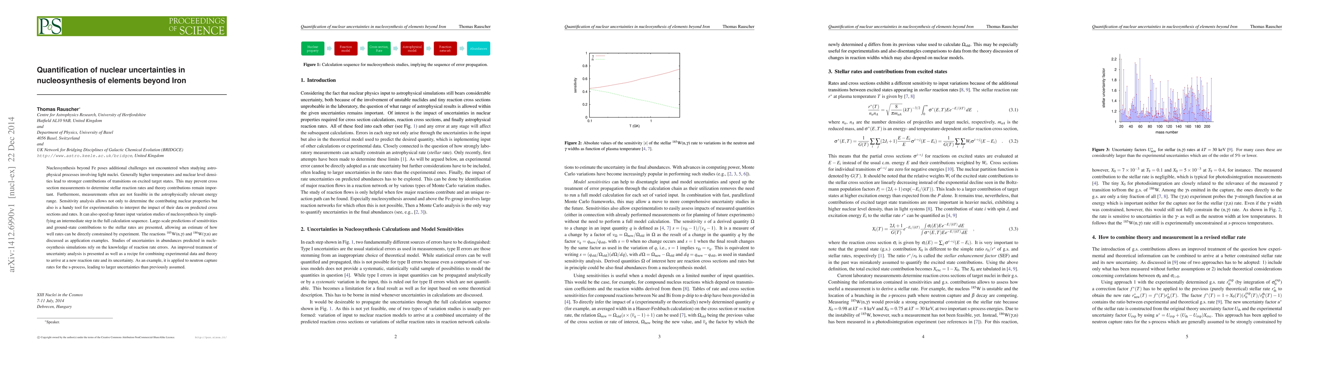 Thumbnail for Quantification of nuclear uncertainties in nucleosynthesis of elements
  beyond Iron