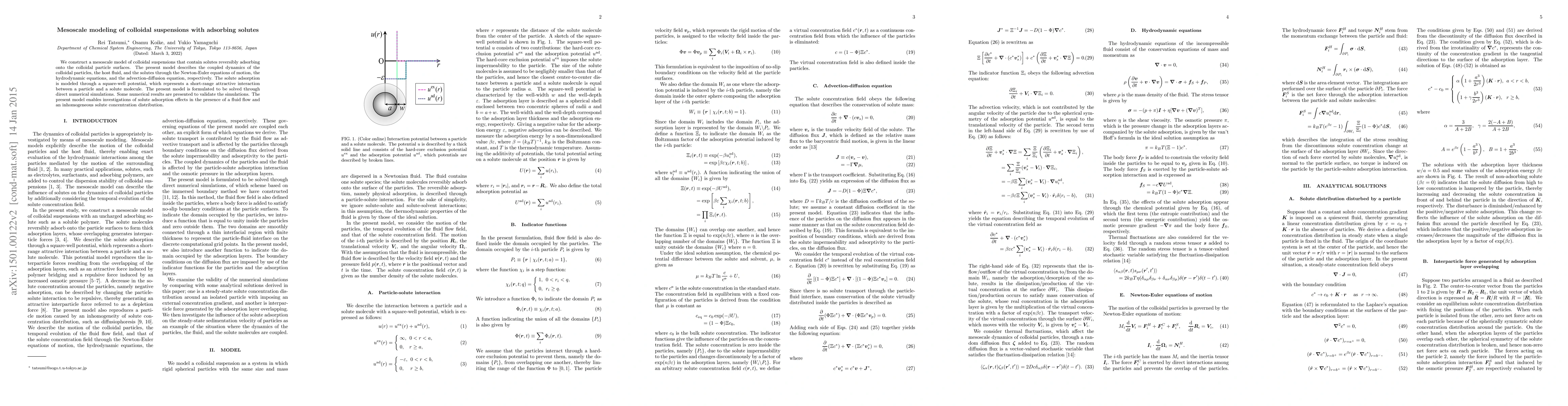 Thumbnail for Mesoscale modeling of colloidal suspensions with adsorbing solutes