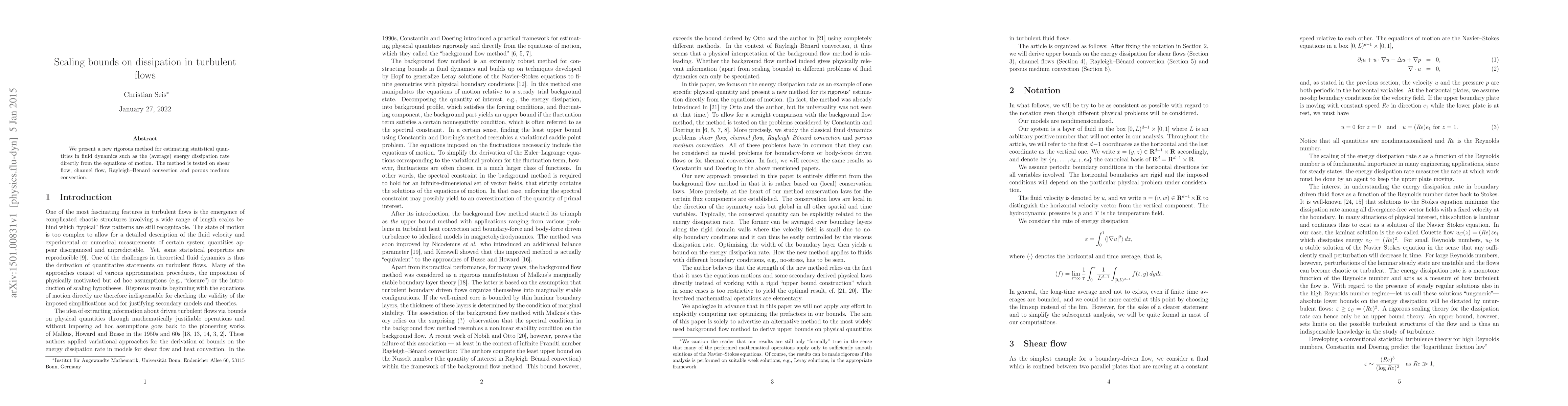 Thumbnail for Scaling bounds on dissipation in turbulent flows