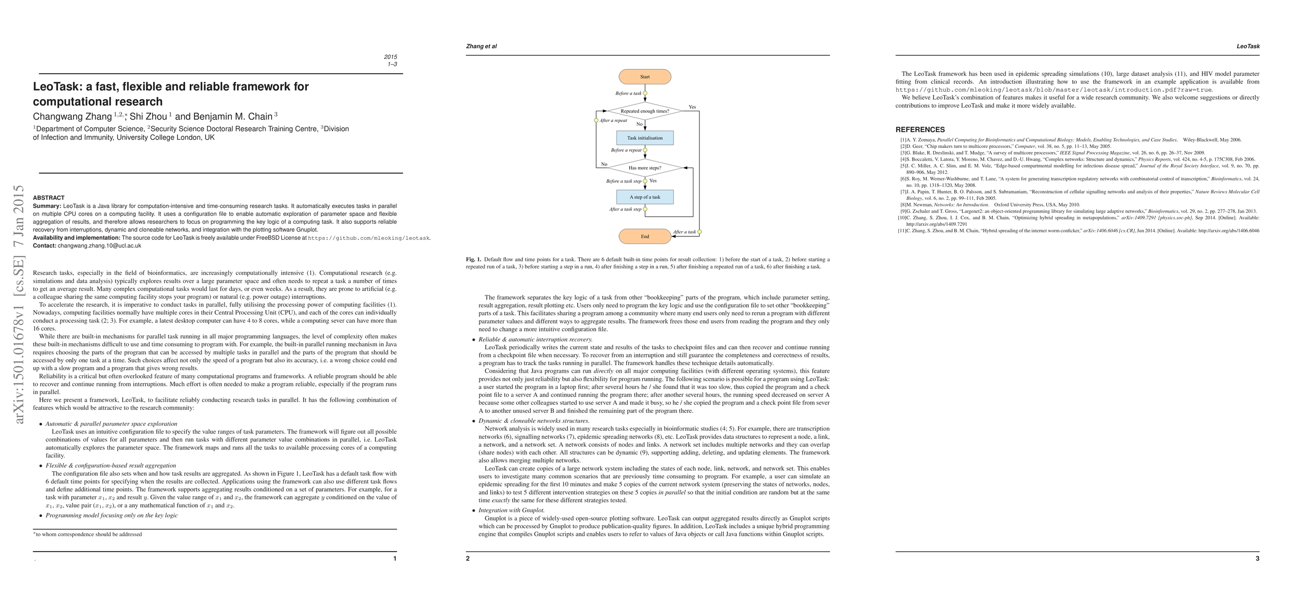 Thumbnail for LeoTask: a fast, flexible and reliable framework for computational
  research