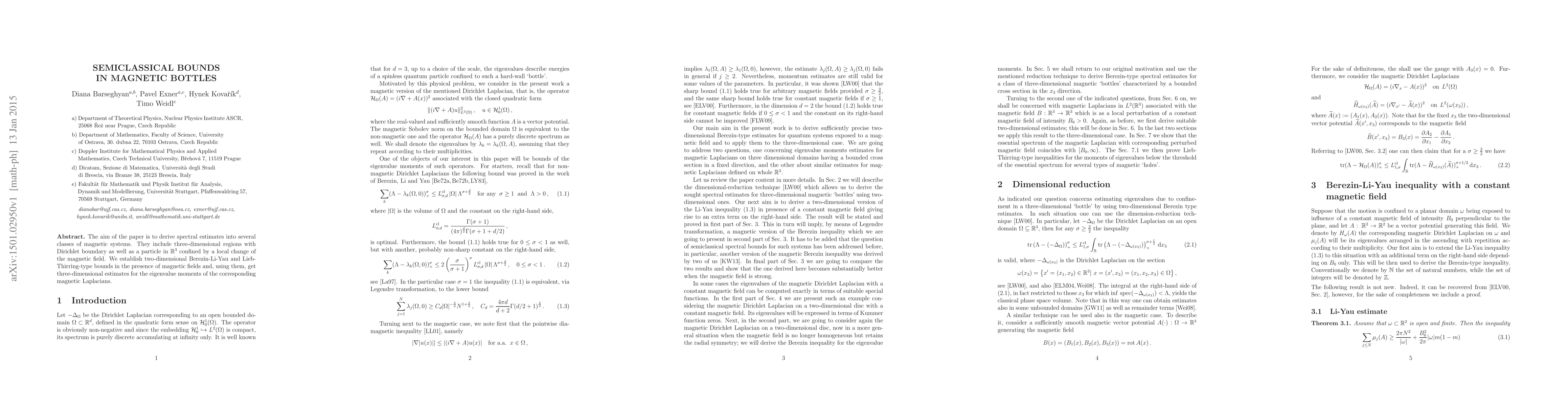 Thumbnail for Semiclassical bounds in magnetic bottles
