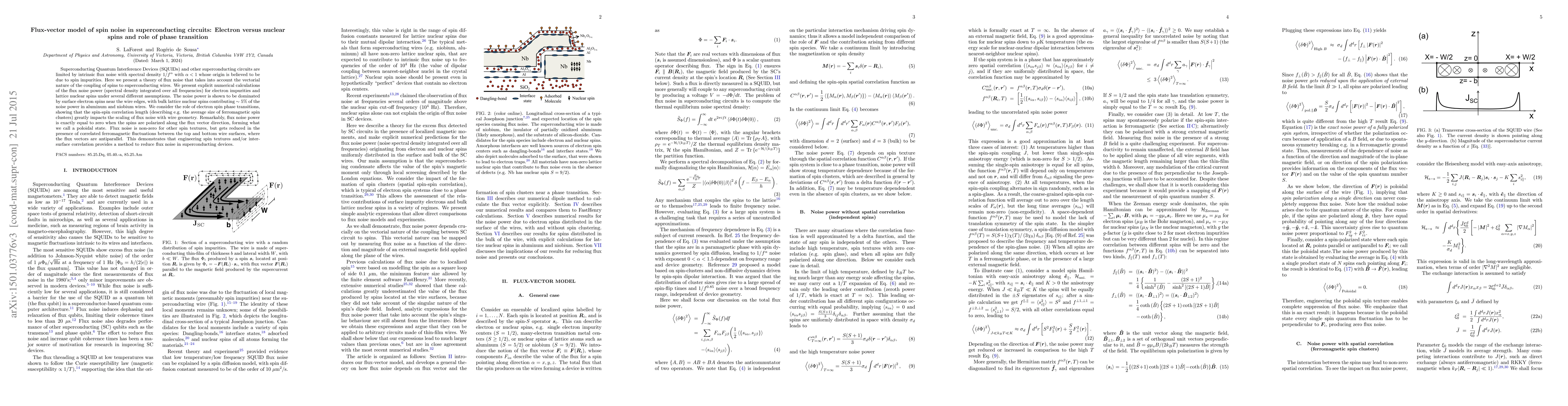 Thumbnail for Flux-vector model of spin noise in superconducting circuits: Electron
  versus nuclear spins and role of phase transition