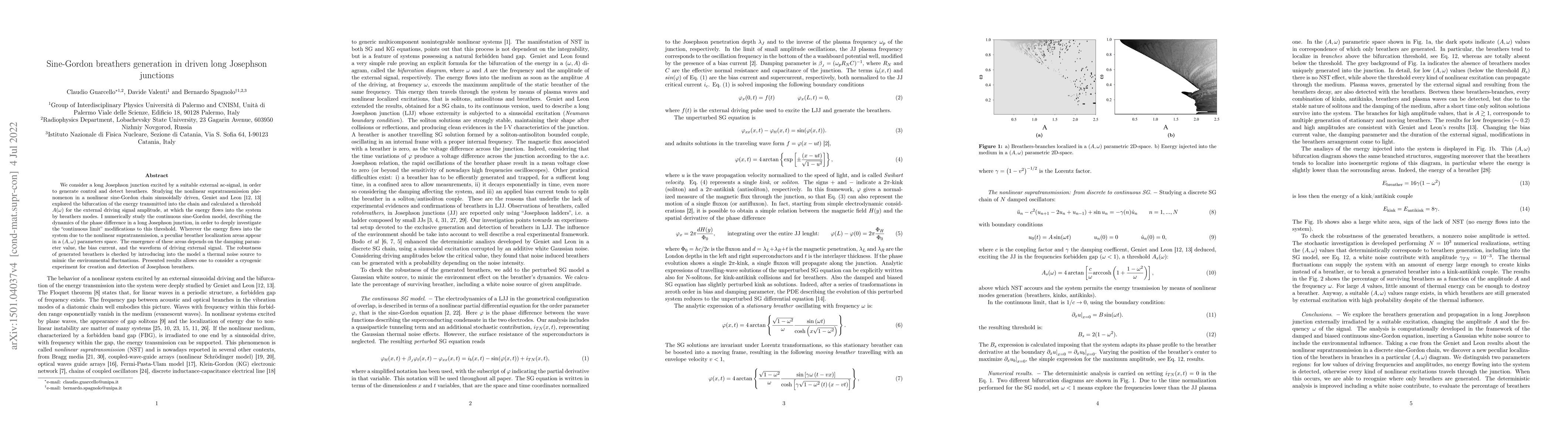 Thumbnail for Sine-Gordon breathers generation in driven long Josephson junctions