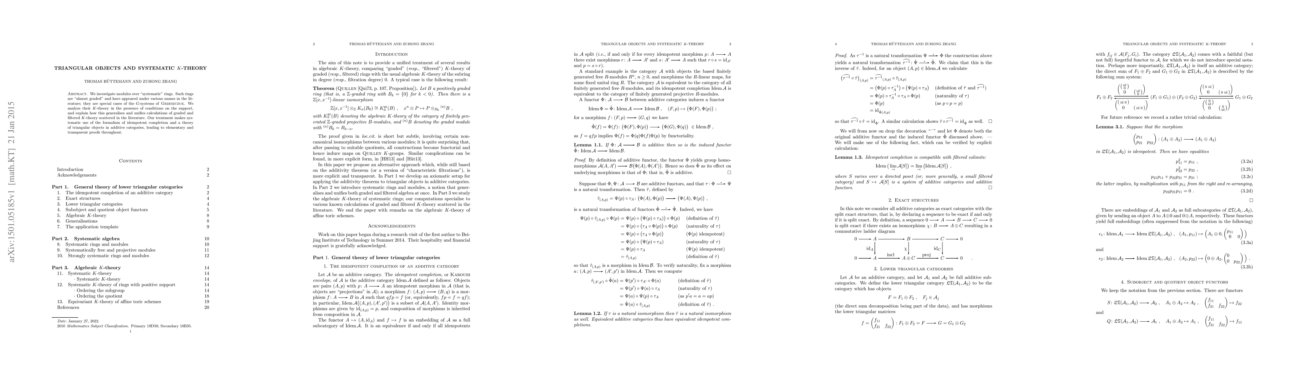 Thumbnail for Triangular objects and systematic K-theory