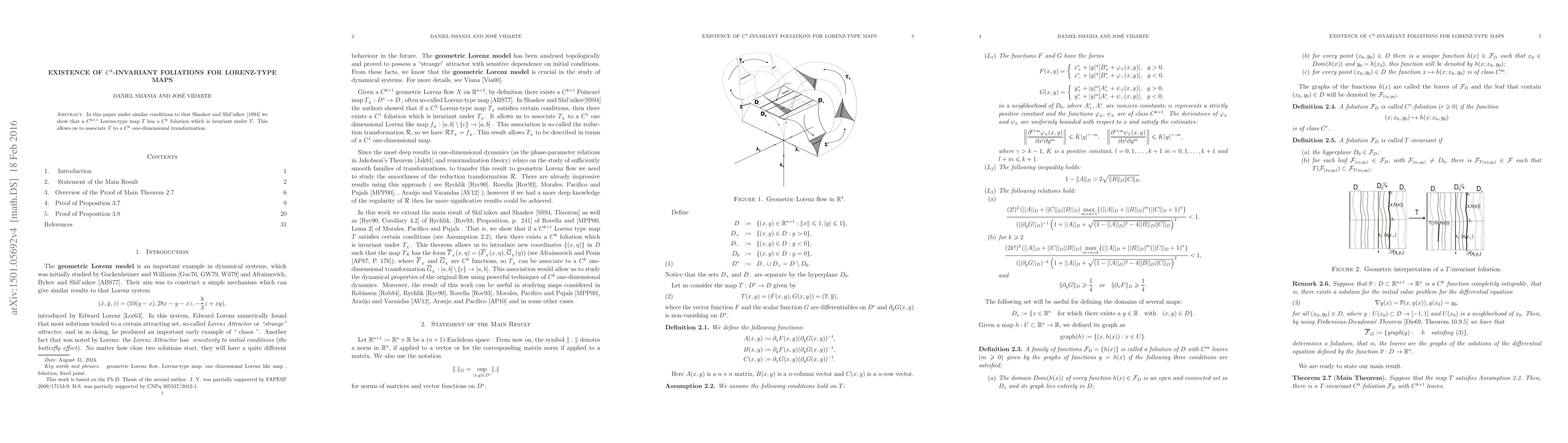 Thumbnail for Existence of C^{K}-invariant foliations for Lorenz type maps