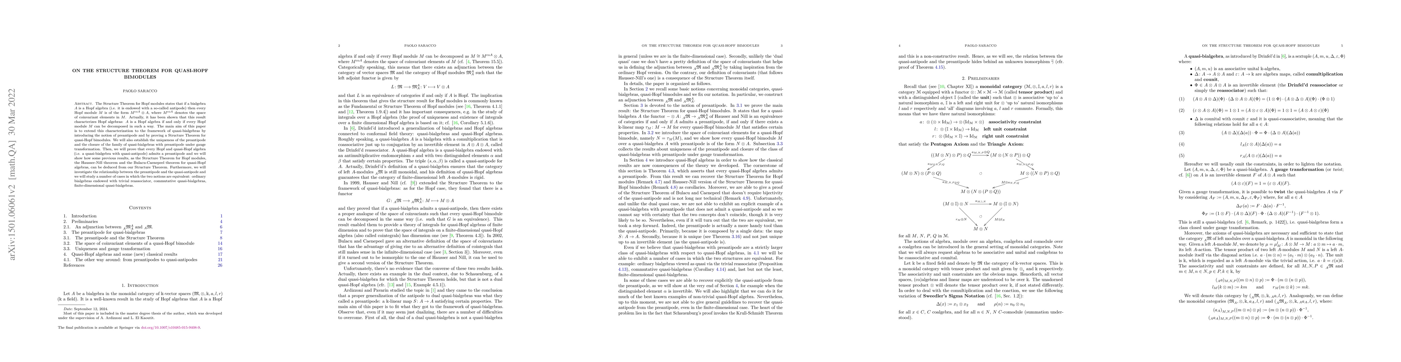 Thumbnail for On the Structure Theorem for quasi-Hopf bimodules