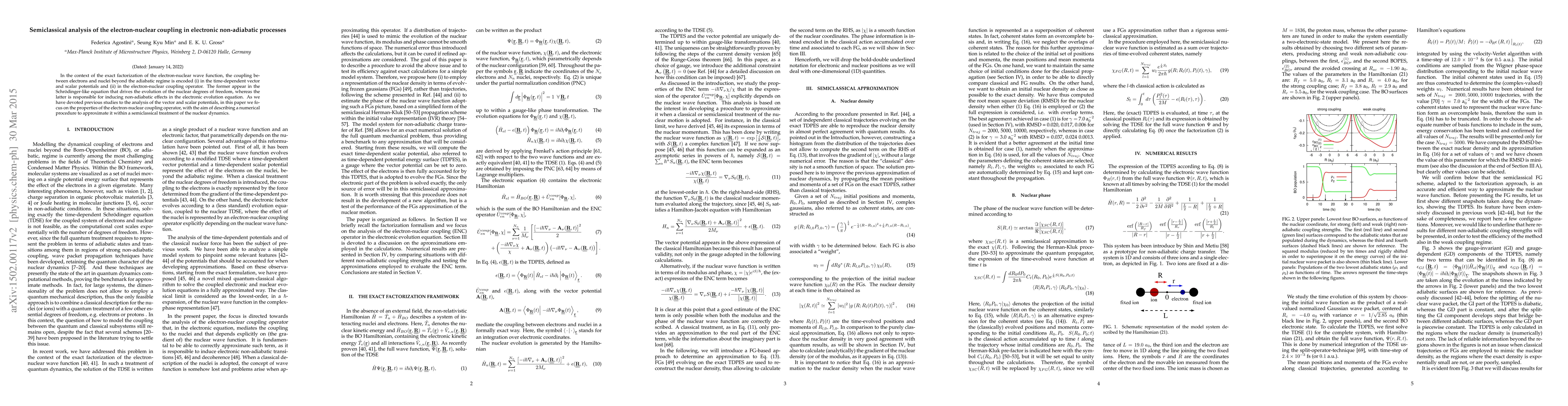 Thumbnail for Semiclassical analysis of the electron-nuclear coupling in electronic
  non-adiabatic processes